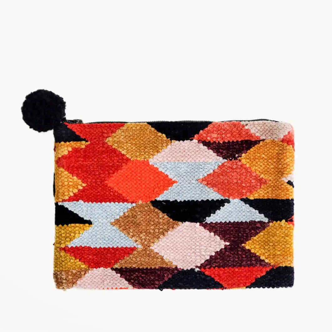 Garden Stripe Flat Clutch