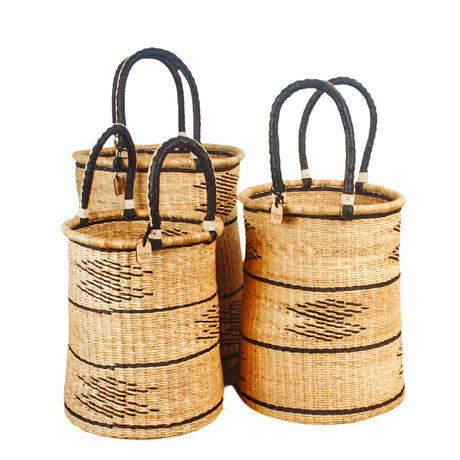 Big Blue Moma | Handwoven Bolga Baskets | Ghana