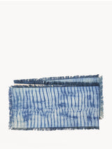 Tie Dye Cotton Table Runner - Indigo Blue-0