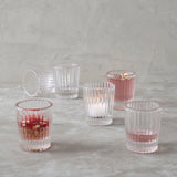 Ribbed Clear Shot Glasses - Set of 6