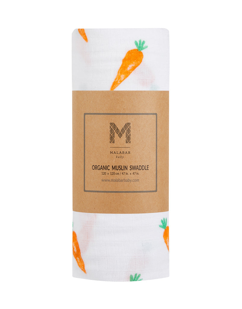 Organic Swaddle - Carrot-4