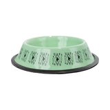 Eco-friendly Non-Skid Boho Stainless Steel Dog Bowl - Mint (24 oz.)-0