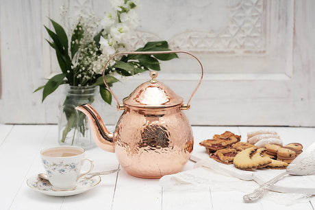 Copper Hand Hammered Teapot | Vintage Inspired