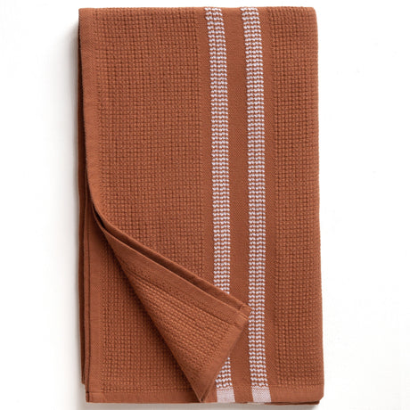 Organic Block Rib Bath Towel - Russet - Sumiye Co