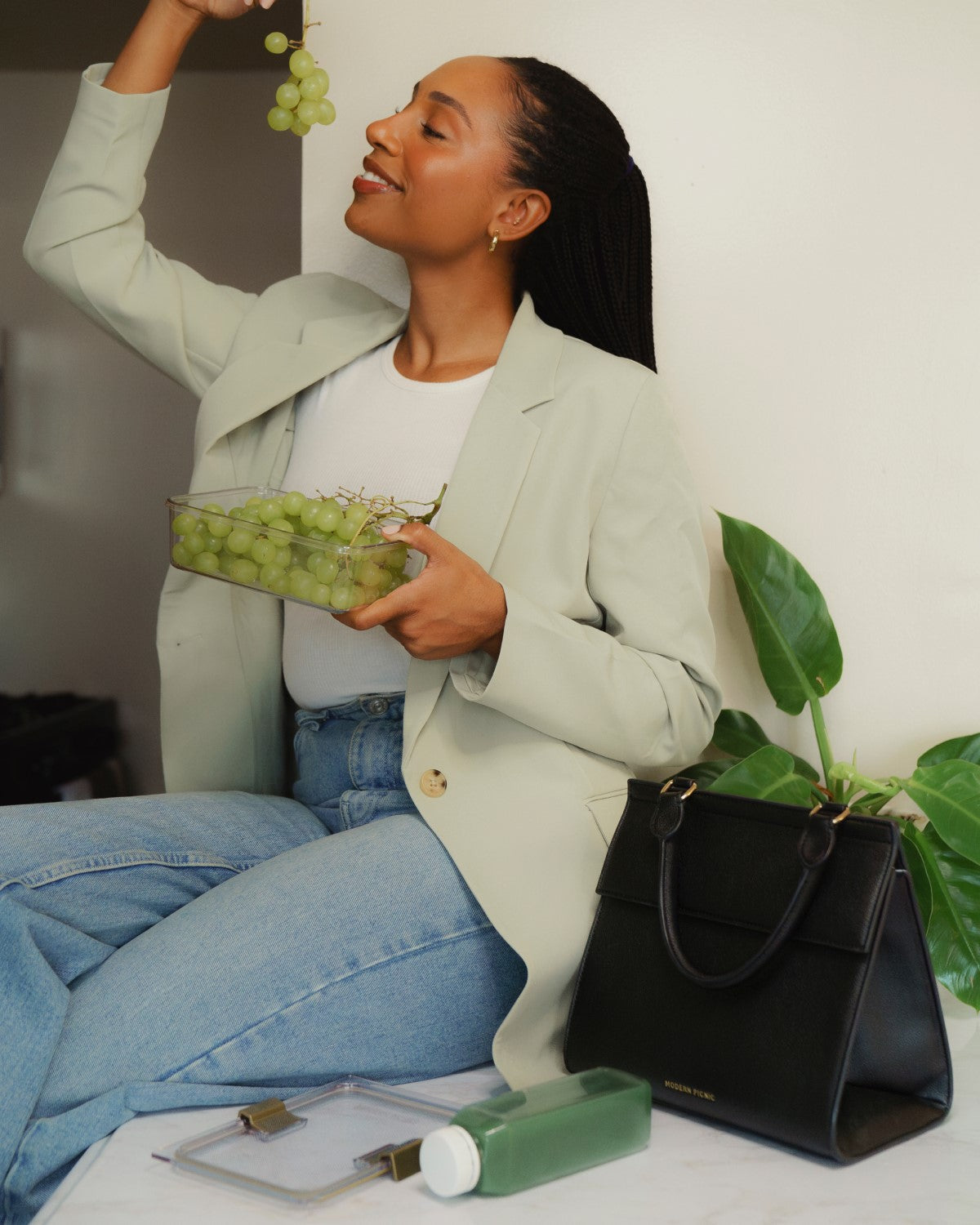 THE LUNCHER - NEGRO | Bolsas y bolsos de mano de diseñador para el almuerzo