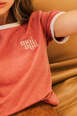 Ringer Tee "Maroon" by Moi Mili - Sumiye Co