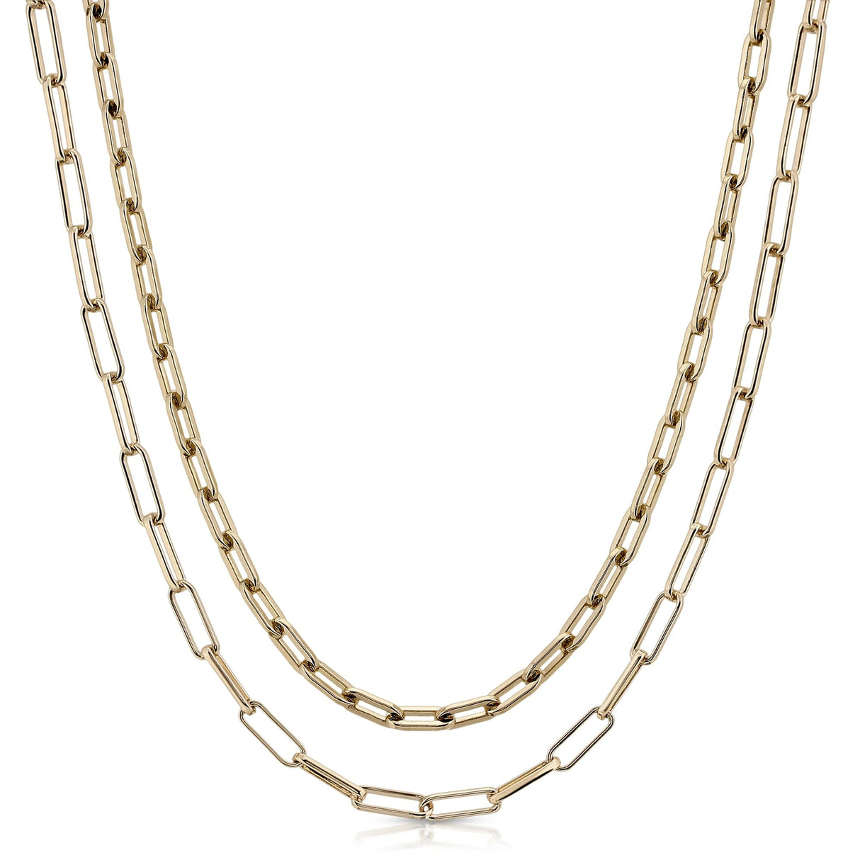 4mm Double Medium & Elongated Link Chain Necklace - Sumiye Co