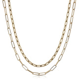 4mm Double Medium & Elongated Link Chain Necklace - Sumiye Co