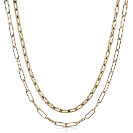 4mm Double Medium & Elongated Link Chain Necklace - Sumiye Co