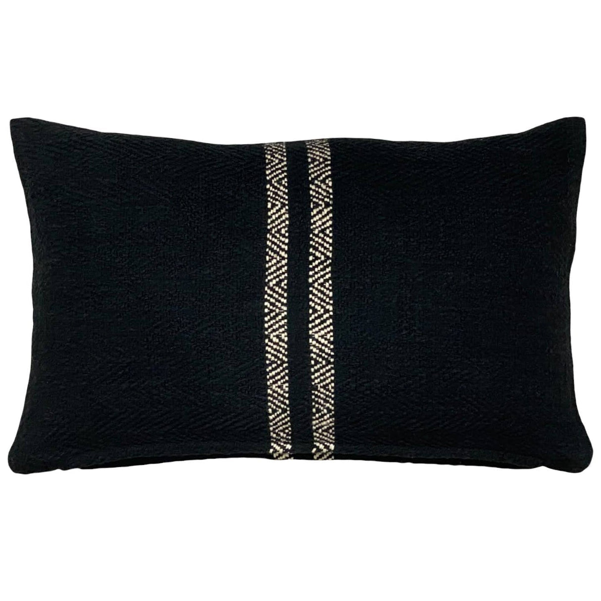 Hugh Lumbar Throw Pillow - Black