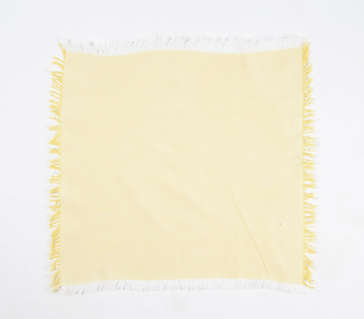 Fringe Borders Yellow Napkins (Set of 4), 18 Inch- 2 SETS