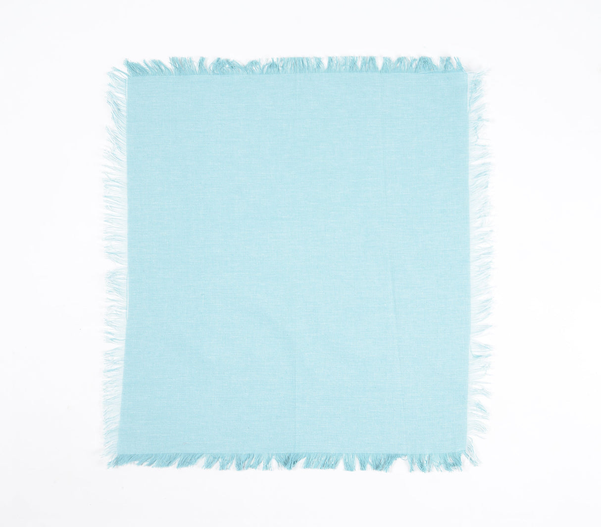 Fringe Borders Blue Napkins (Set of 4), 18 Inch- 2 SETS