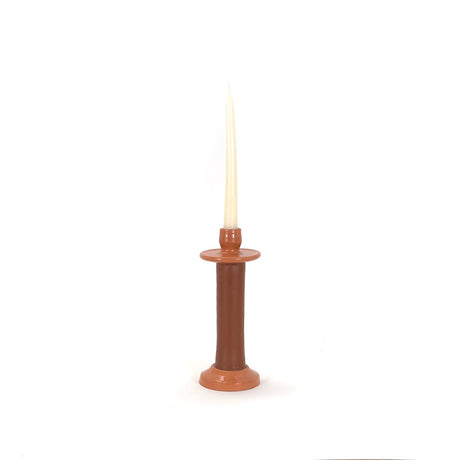 Alcantara-Frederic Leather-Wrapped Candle Holder | Morocco - Sumiye Co