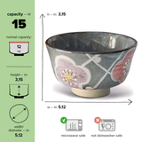 Gray with Flowers Set | Tea Ceremony