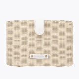 The Snacker - White Wicker | Designer Lunch Bags & Totes