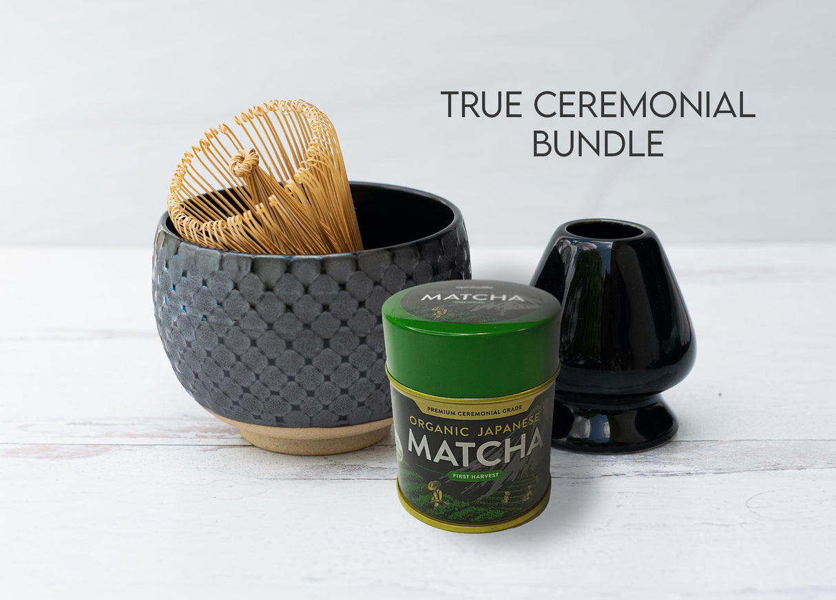 Black Ami Pattern Matcha Bowl | Tea Ceremony