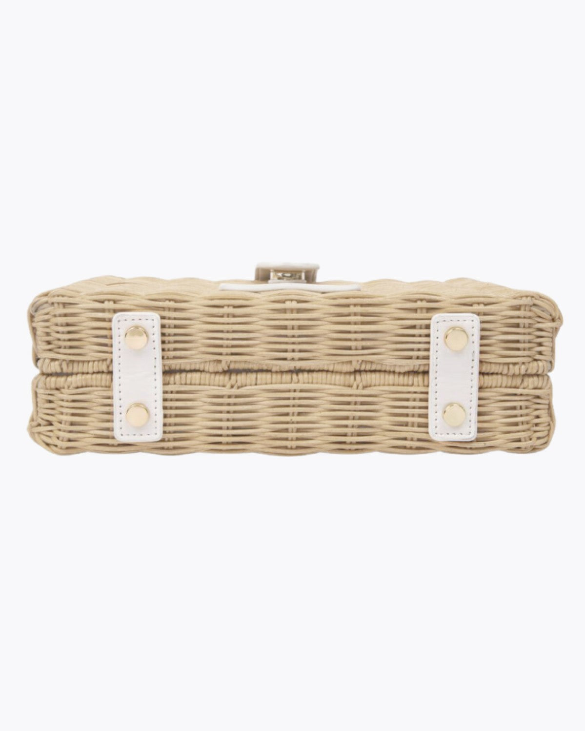 The Snacker - White Wicker | Designer Lunch Bags & Totes