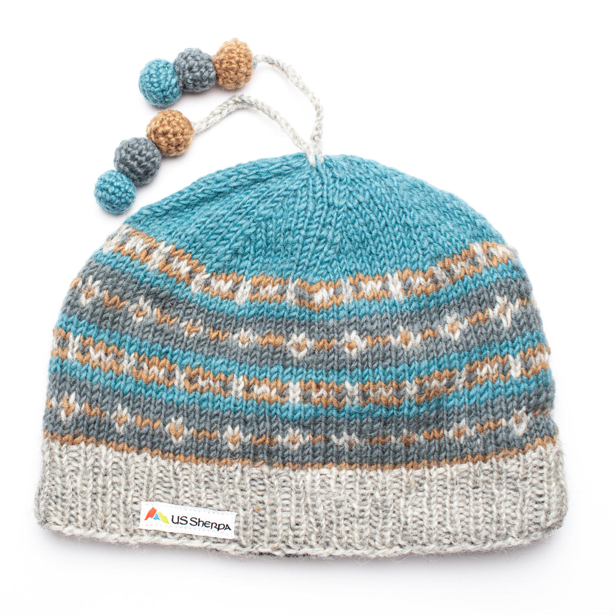 Thame Pom Tassel Hat Grey/Blue