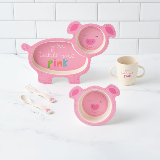 Penelope Pig Shaped Dinner Set  | Eco-Chic Kids Dinnerware