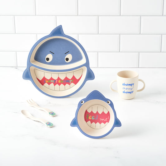 Sammy Shark Shaped Dinner Set  | Eco-Chic Kids Dinnerware