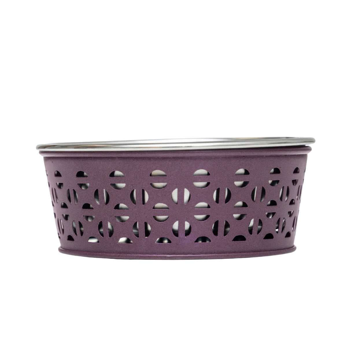 Eco-Friendly Stainless Steel Farmhouse Dog Bowl - Plum Wine (16oz)-2