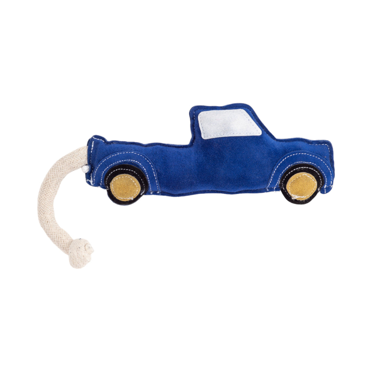 Blue Pickup Truck Dog Toy – Crafted from Vegan Leather!-3