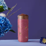 Ceramic Travel Mug | Honey Bee & Crystals - Hand Painted (12 oz)-15