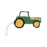 Vegan Leather Green Tractor Eco-Friendly Dog Toy - Non Toxic-2