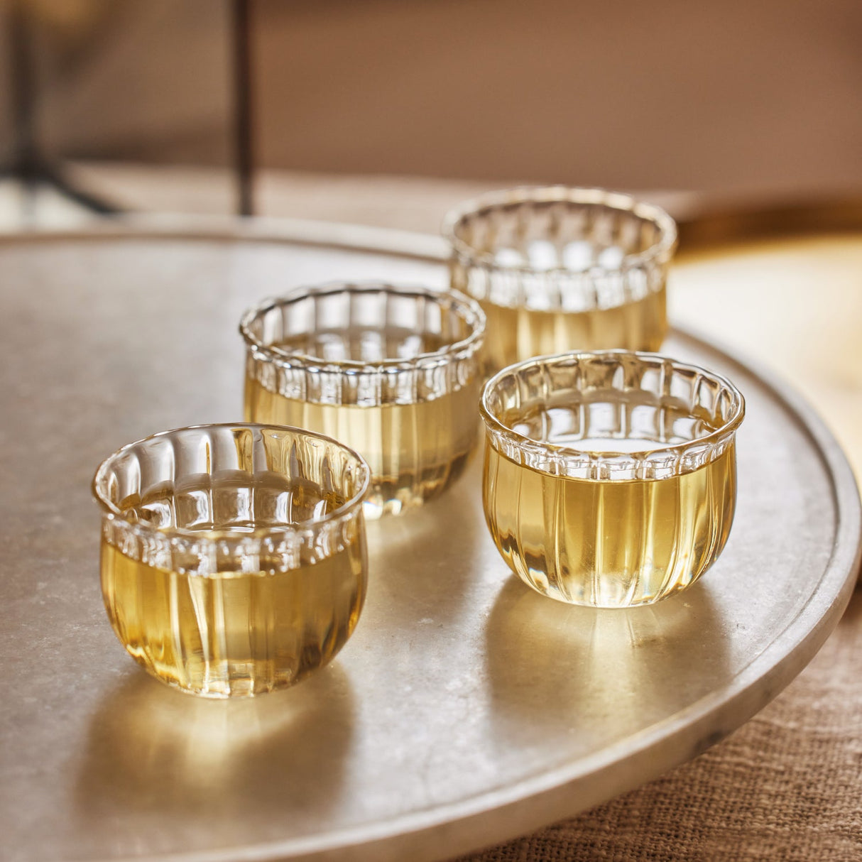 Kira Small Glass Cups - set of 4 - Sumiye Co