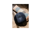 Lumbar Pillow | Handmade Circle Geo Multi Blue  - 12in x 34in - Sumiye Co