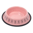 Eco-friendly Non Skid Boho Stainless Steel Dog Bowl - Pink-0