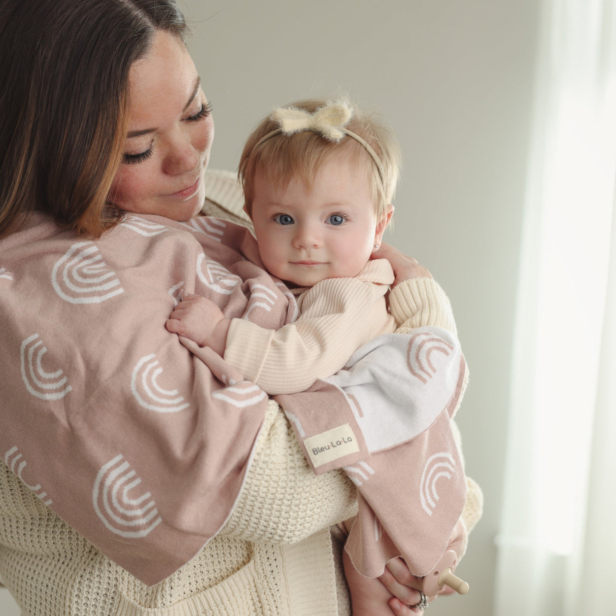 Rainbow Knit Baby Blanket - Sumiye Co