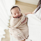 Organic Pointelle Baby Blanket + Hat Gift Set