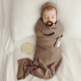 Organic Pointelle Baby Blanket + Hat Gift Set - Sumiye Co