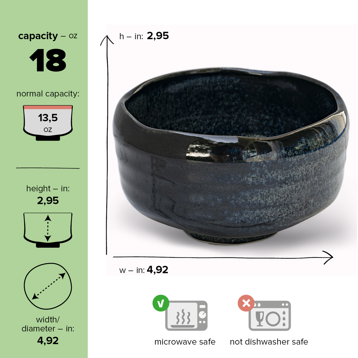 Indigo Glaze Matcha Bowl | Tea Ceremony - Sumiye Co