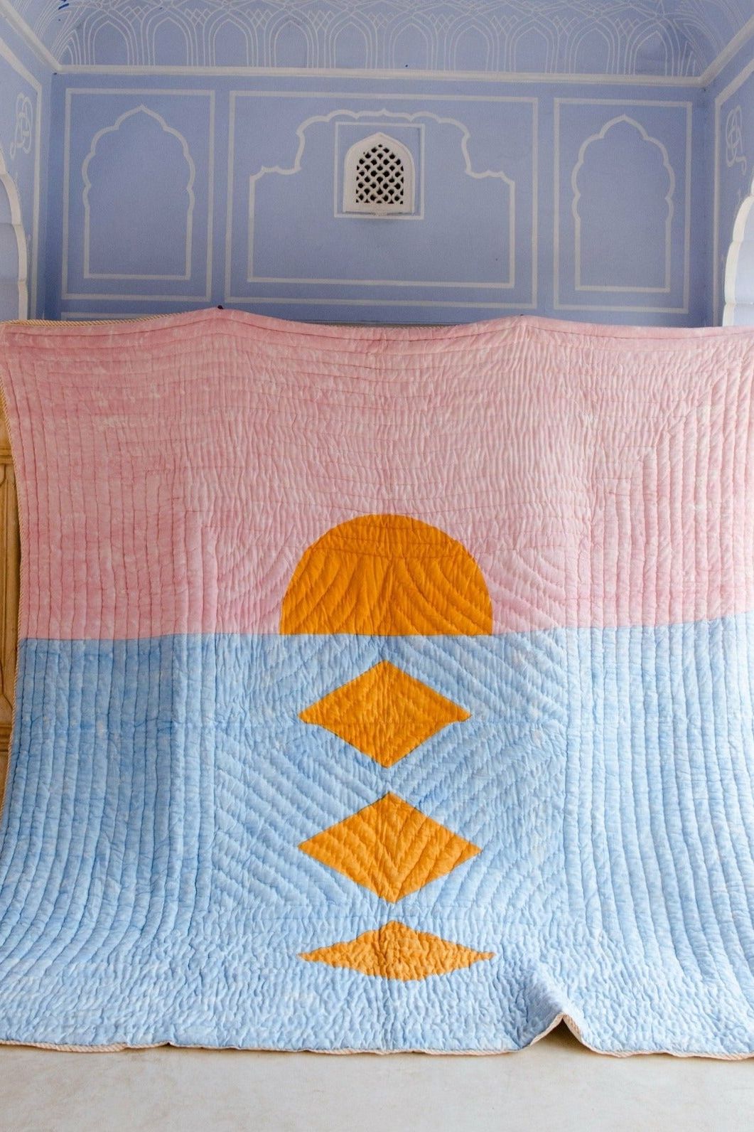 On The Beach Quilt (Reversible) | Artisanal Handmade Bedding Sets