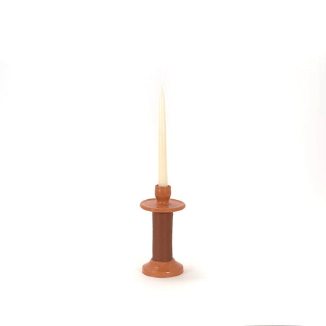 Alcantara-Frederic Leather-Wrapped Candle Holder | Morocco - Sumiye Co