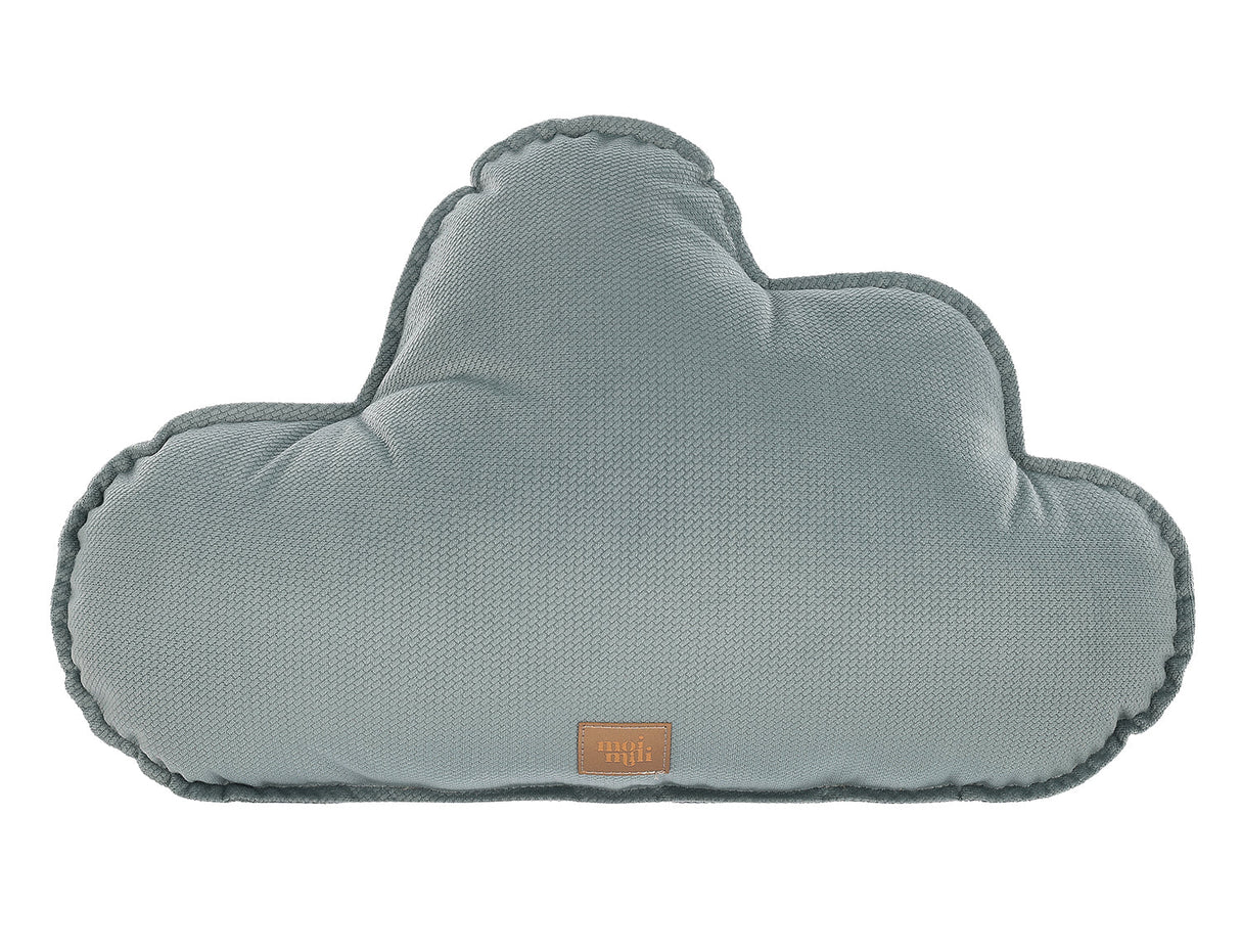 Cloud Pillow Velvet "Gray Mint" | Kids Room & Nursery Decor - Sumiye Co