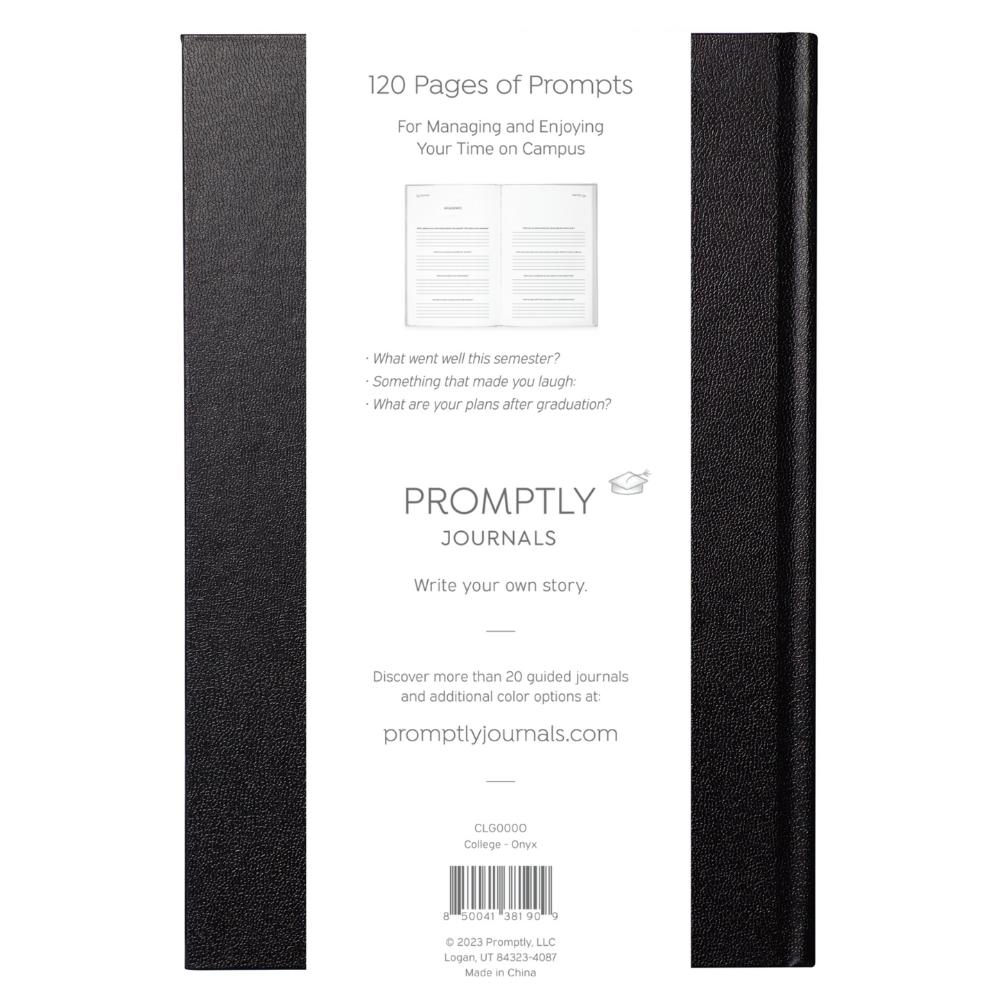 My College Journal: From First Day to Graduation (Onyx) by Promptly Journals