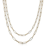 4mm Double Elongated Link Chain Necklace - Sumiye Co