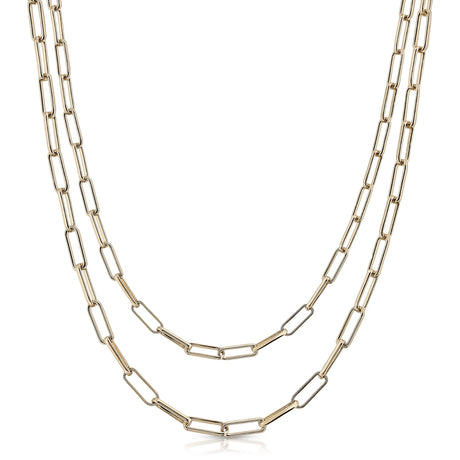 4mm Double Elongated Link Chain Necklace - Sumiye Co