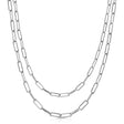 4mm Double Elongated Link Chain Silver Necklace - Sumiye Co