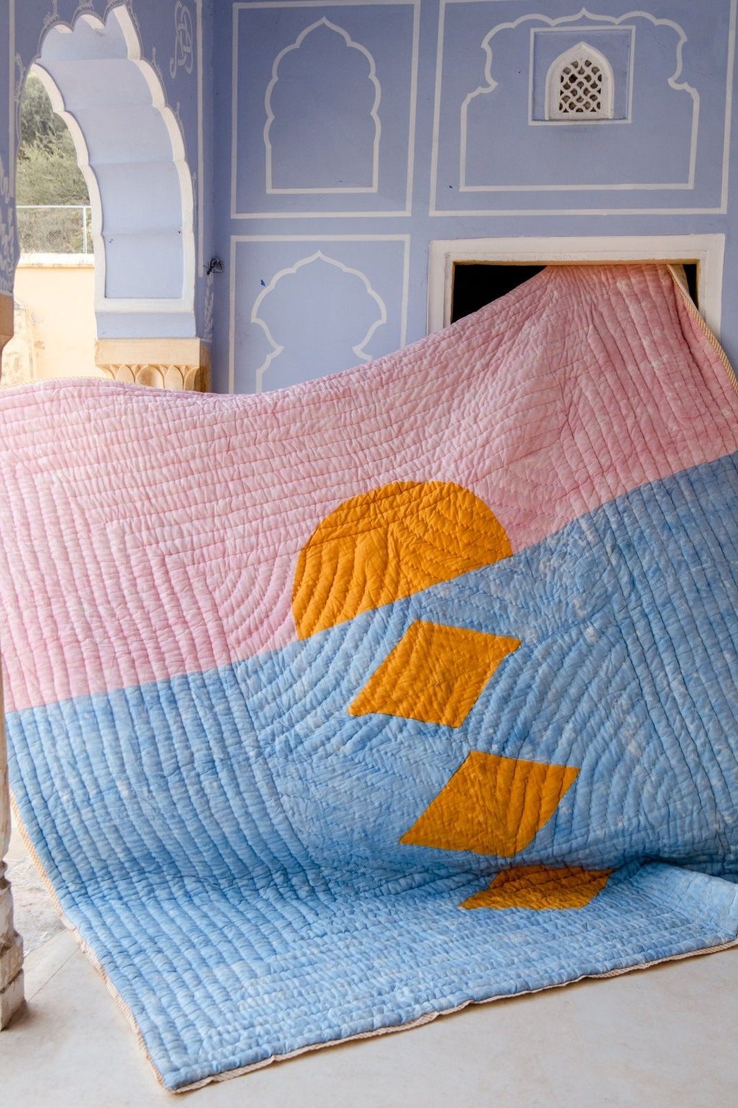 On The Beach Quilt (Reversible) | Artisanal Handmade Bedding Sets