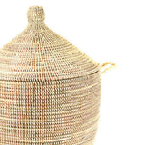 Dou Lid Storage Basket Monochrome Natural 23" x 18"