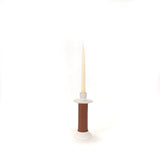 Alcantara-Frederic Leather-Wrapped Candle Holder | Morocco - Sumiye Co