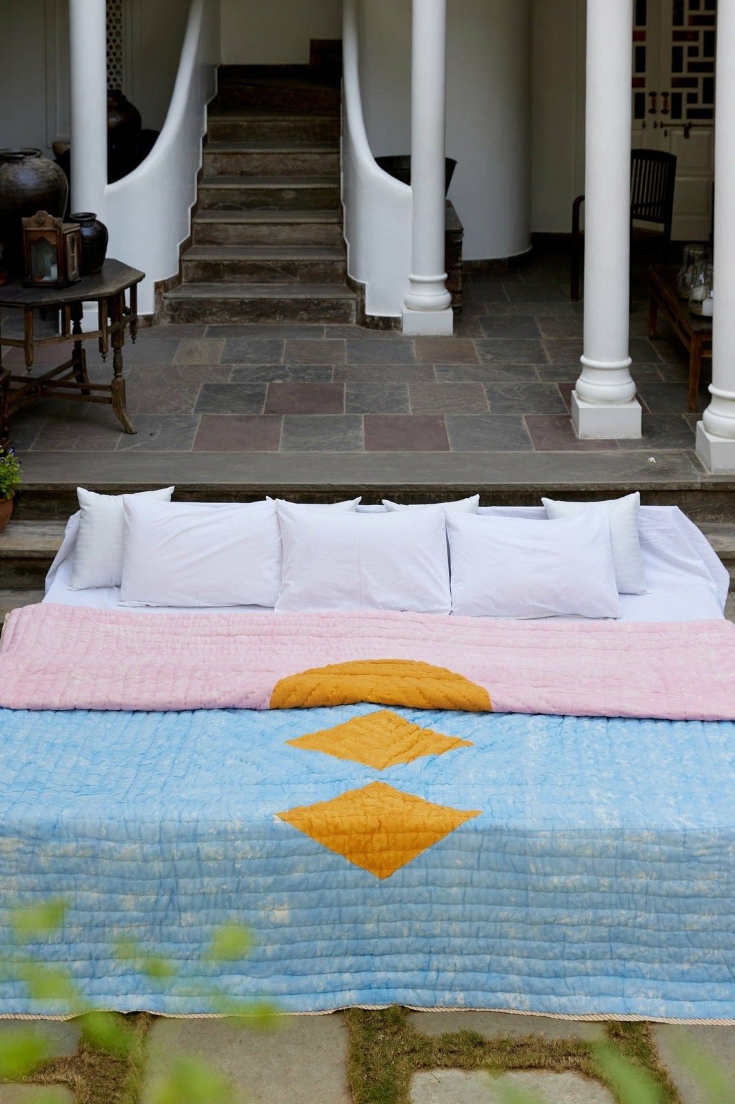 On The Beach Quilt (Reversible) | Artisanal Handmade Bedding Sets - Sumiye Co