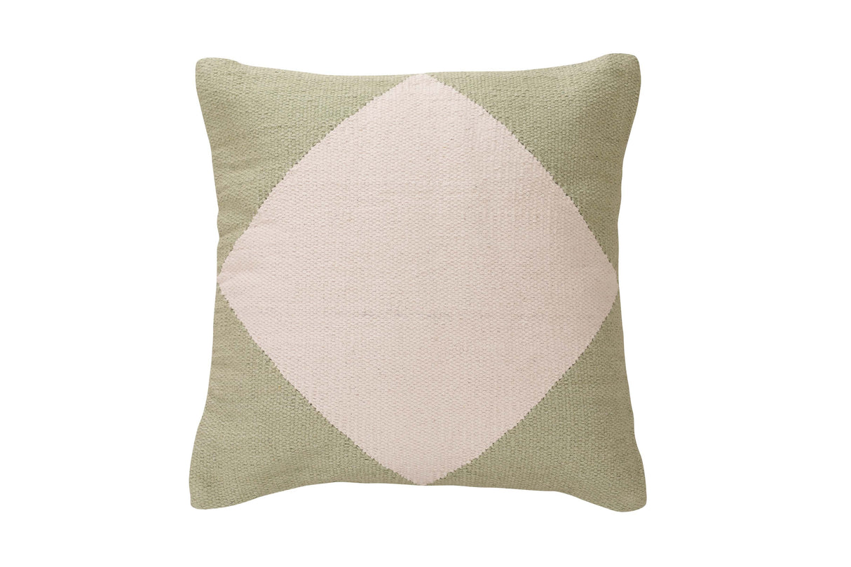 Diamond Accent Pillow, Sage - 18x18 inch by The Artisen - Sumiye Co