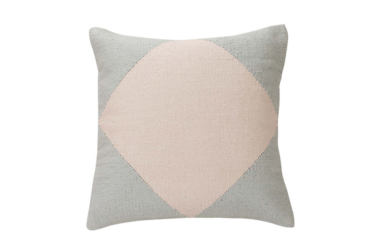 Diamond Accent Pillow, Blue - 18x18 inch by The Artisen - Sumiye Co