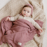 Organic Pointelle Knit Baby Blanket