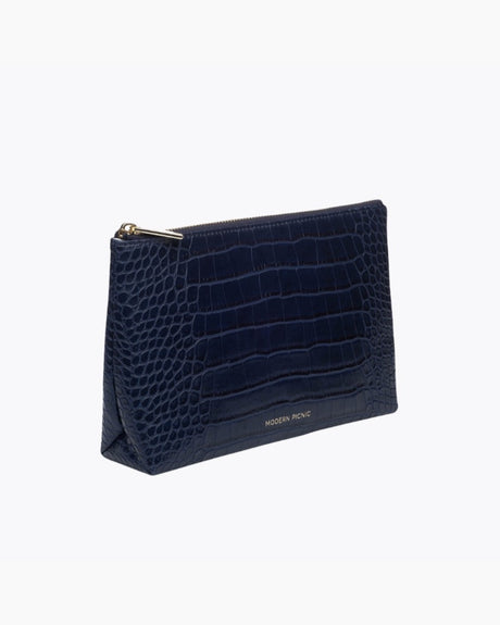 The Snacker - Navy Croc | Designer Lunch Bags & Totes